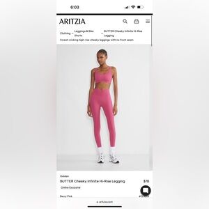 Aritzia Butter Cheeky Infinite Hi-Rise Legging